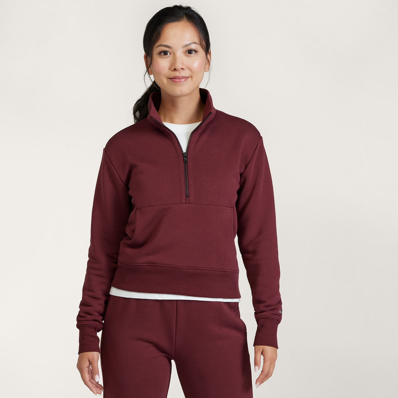 Women's Anytime Quarter Zip - Botanic Red