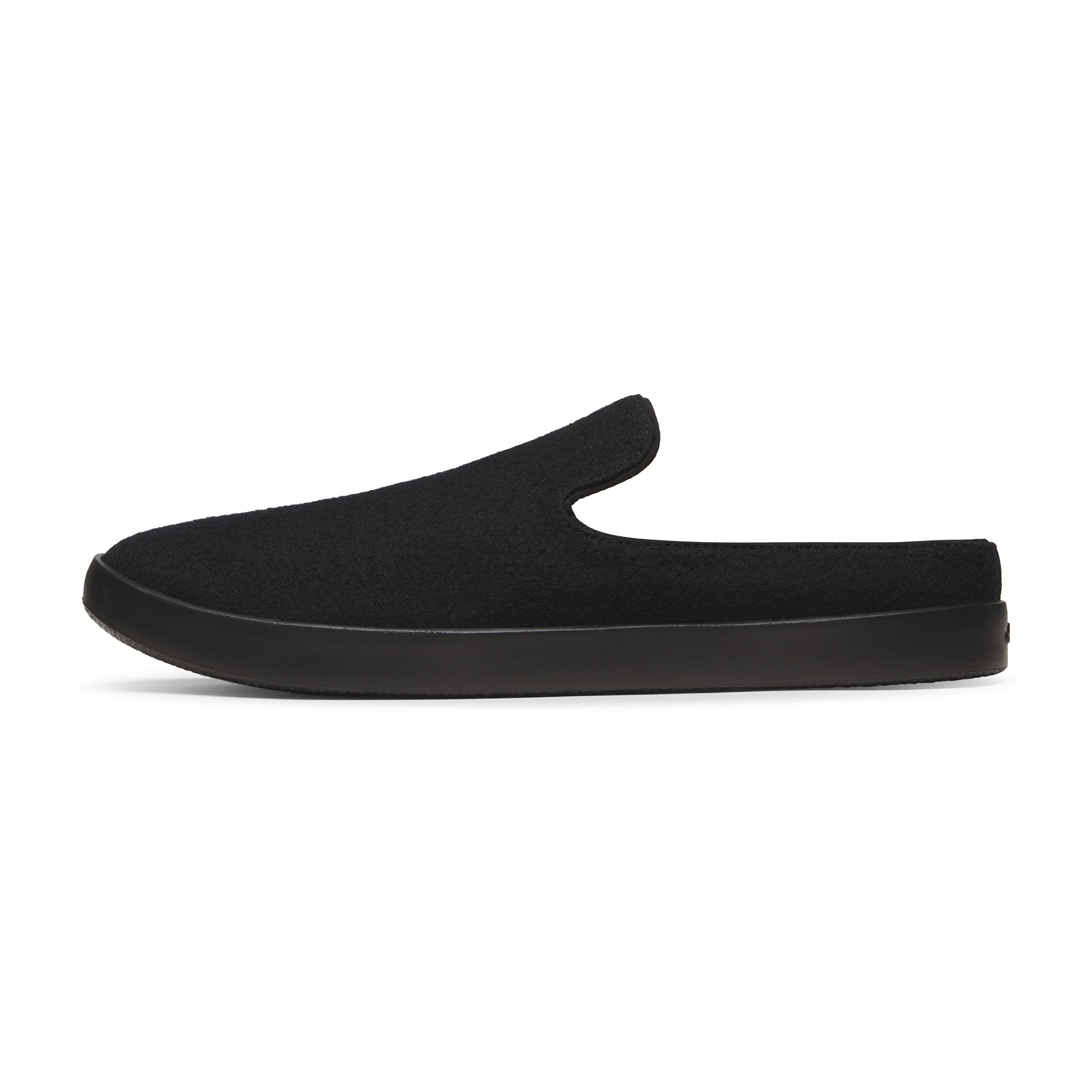 Men's Wool Lounger Mule - Natural Black (Natural Black Sole)