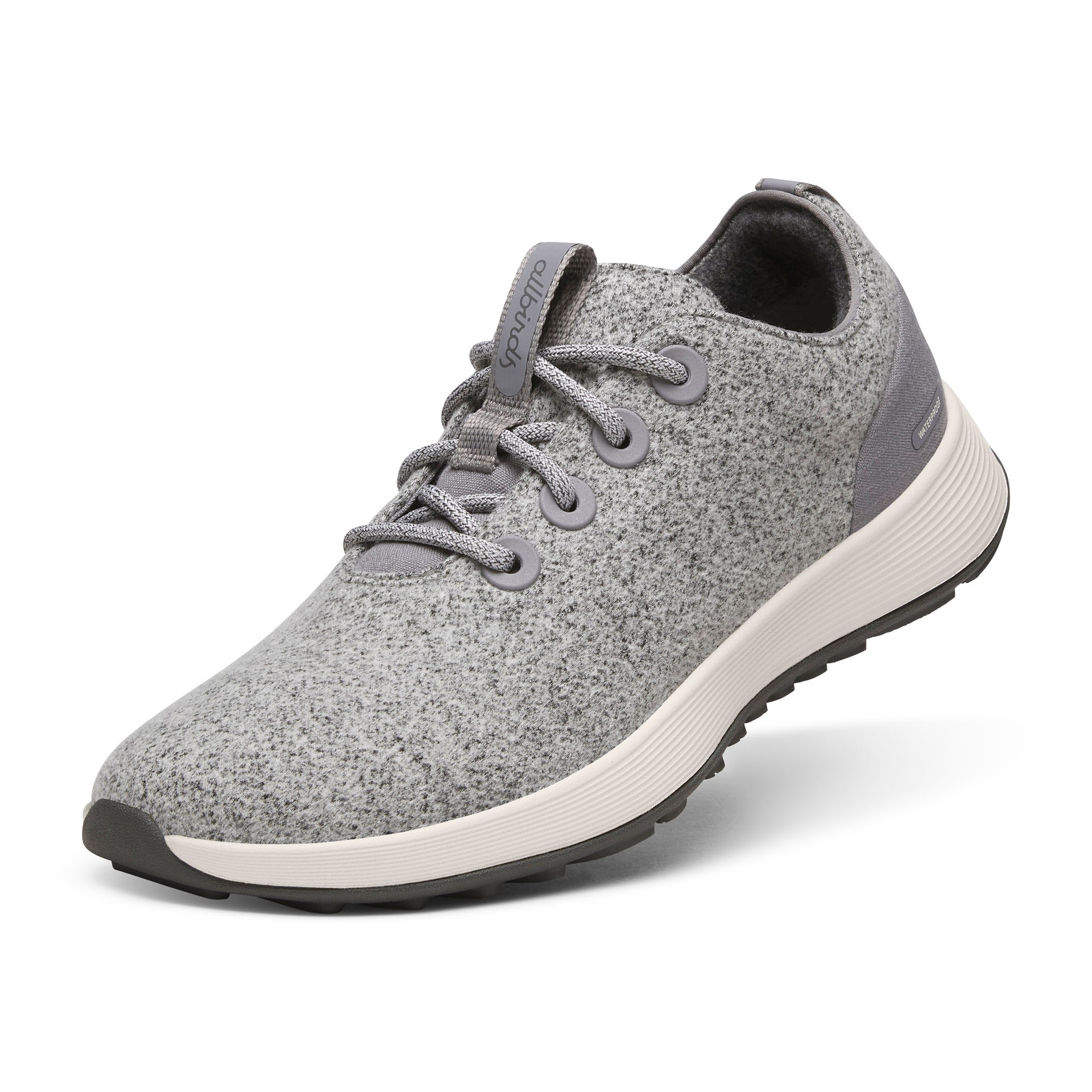 Men's Wool Runner NZ Waterproof - Medium Grey (Natural White Sole)
