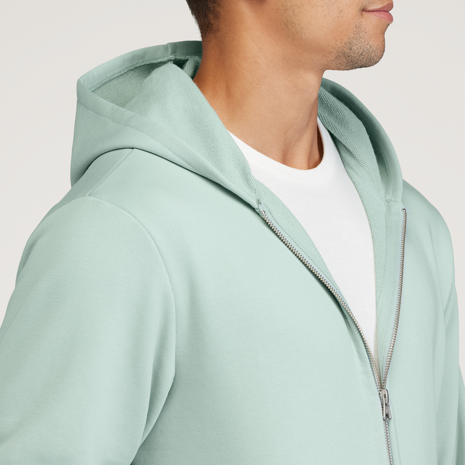 Men's Anytime Full Zip Hoodie - Bark Grey