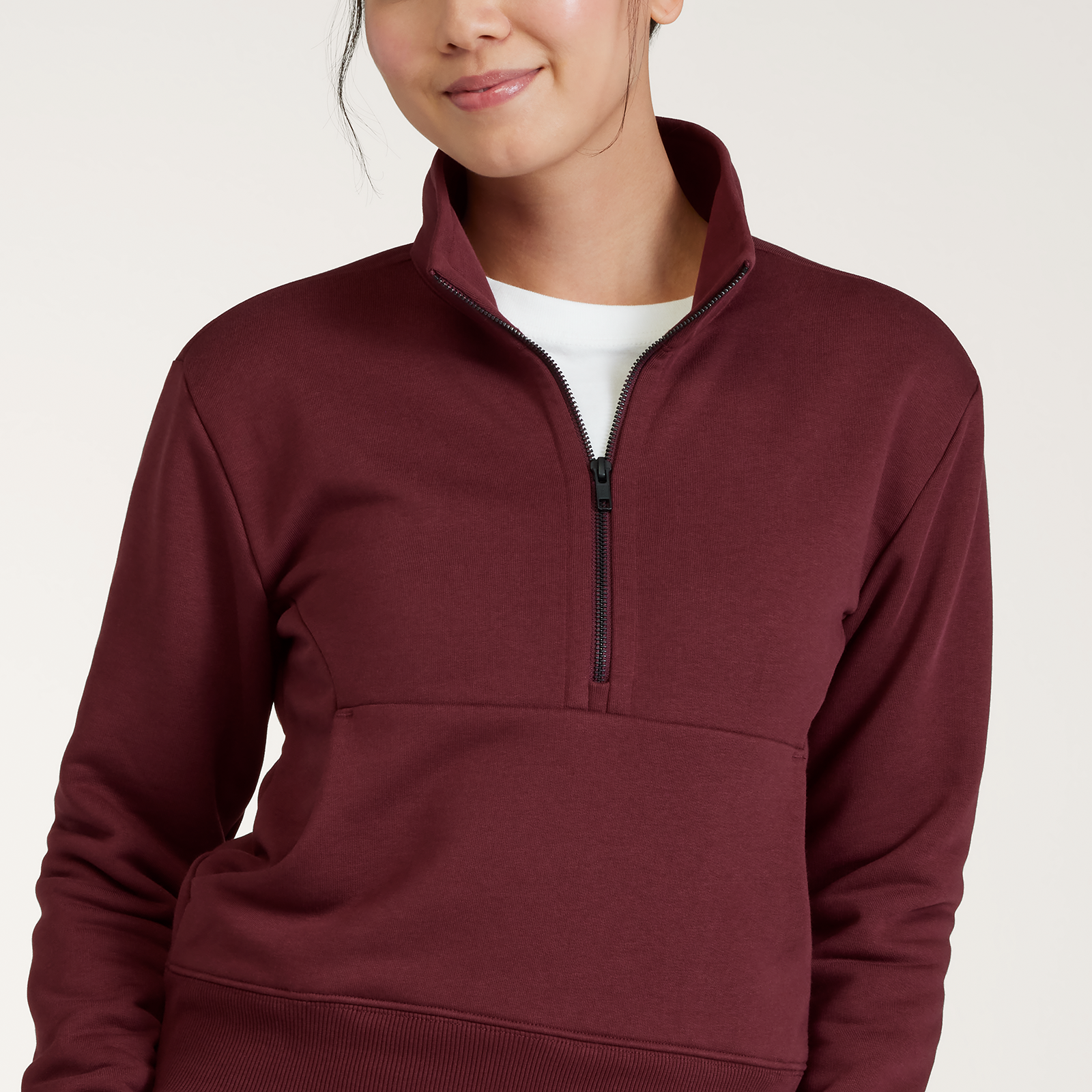 Women's Anytime Quarter Zip - Botanic Red