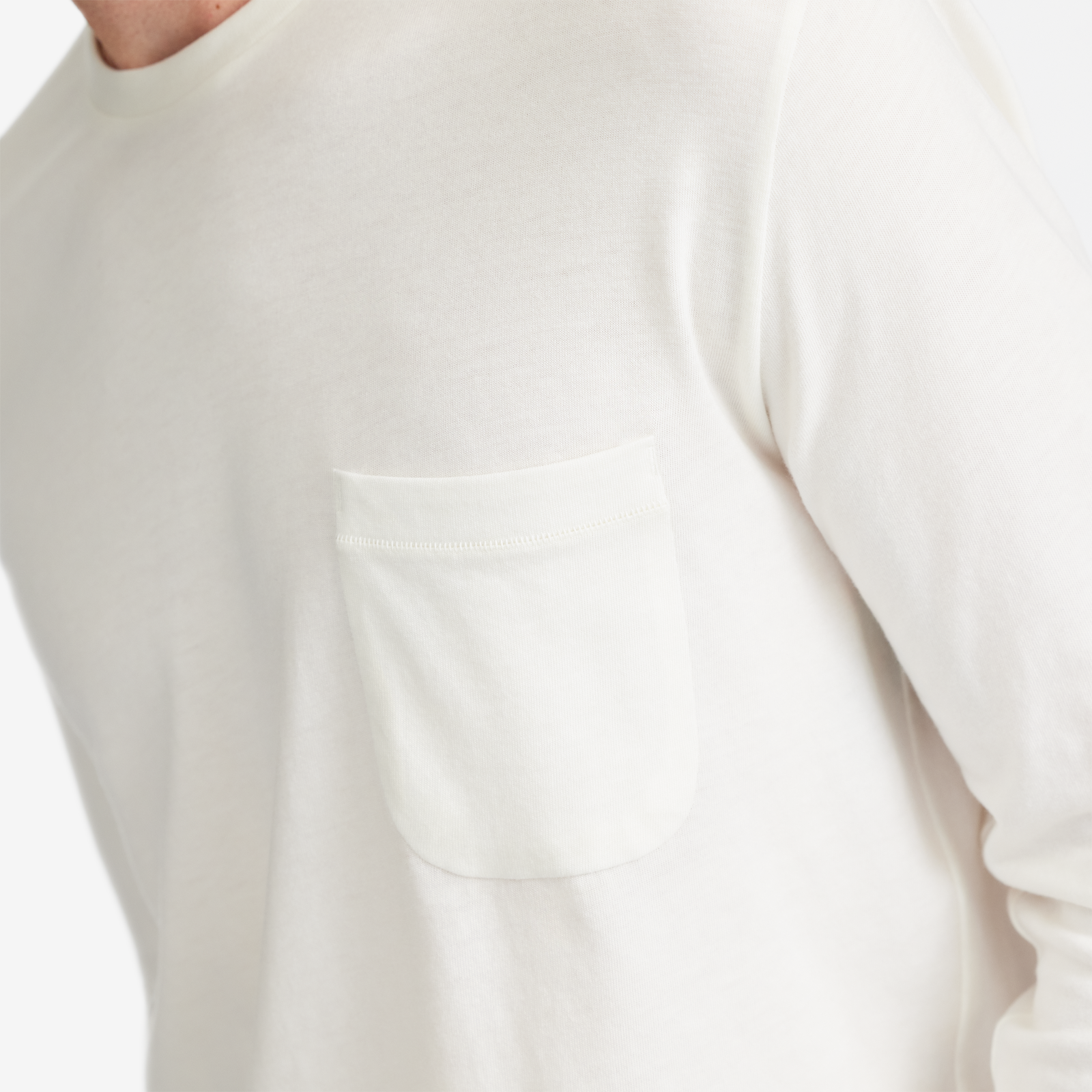 Men's Anytime Long Sleeve Tee - Natural White