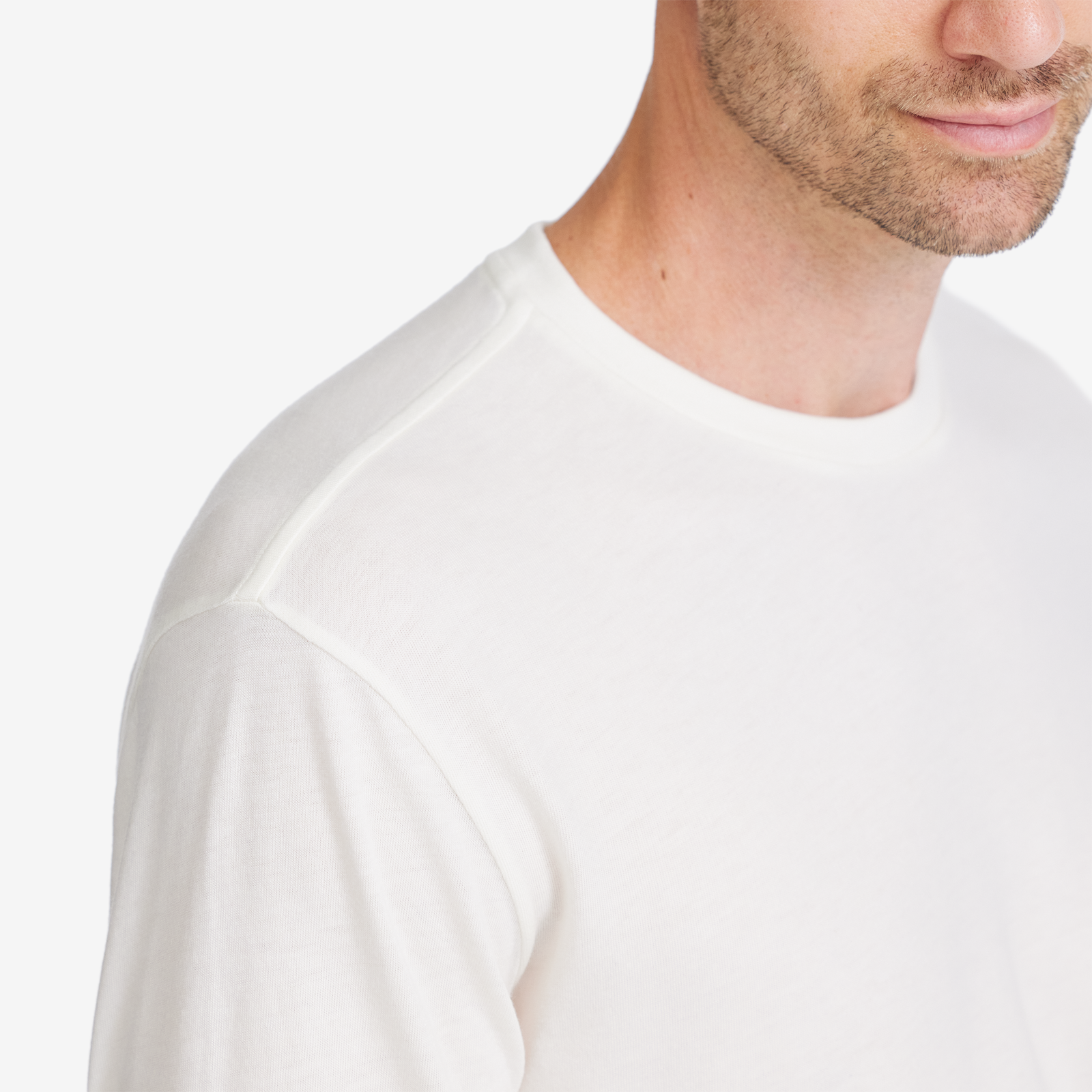Men's Anytime Long Sleeve Tee - Natural White