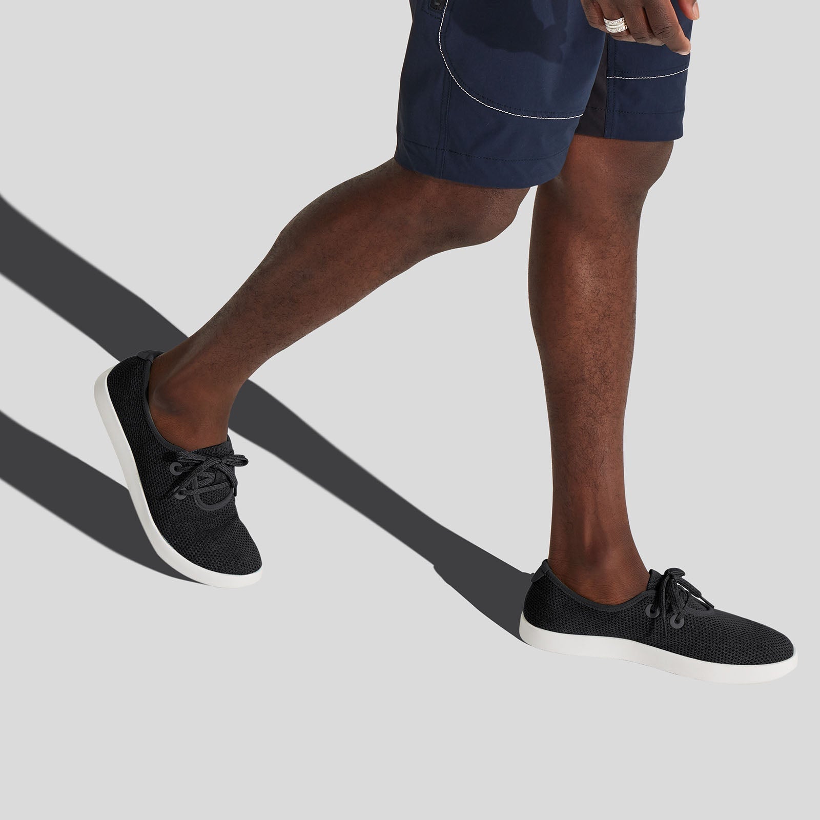 Tree Skippers pour hommes - Jet Black (Semelle White)