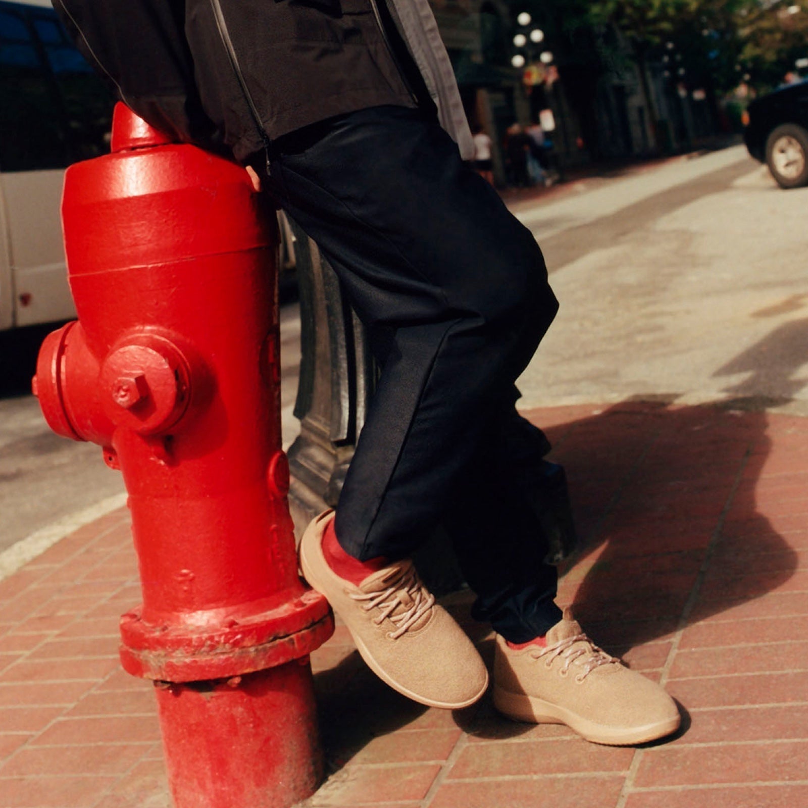 Men's Wool Runner Mizzles - Hazy Indigo (Natural White Sole)