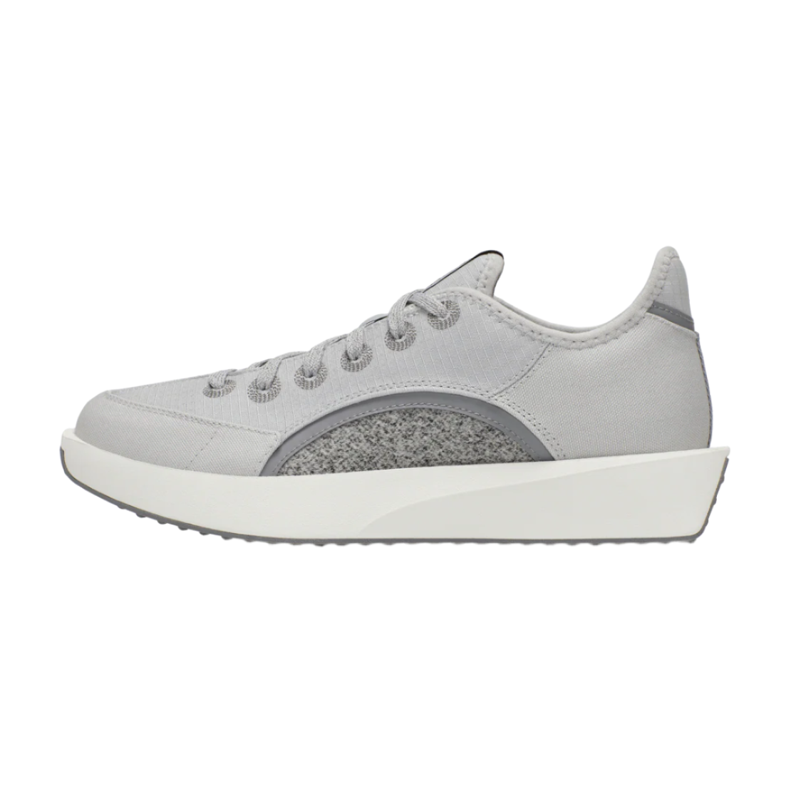 Grey flat sneakers sales