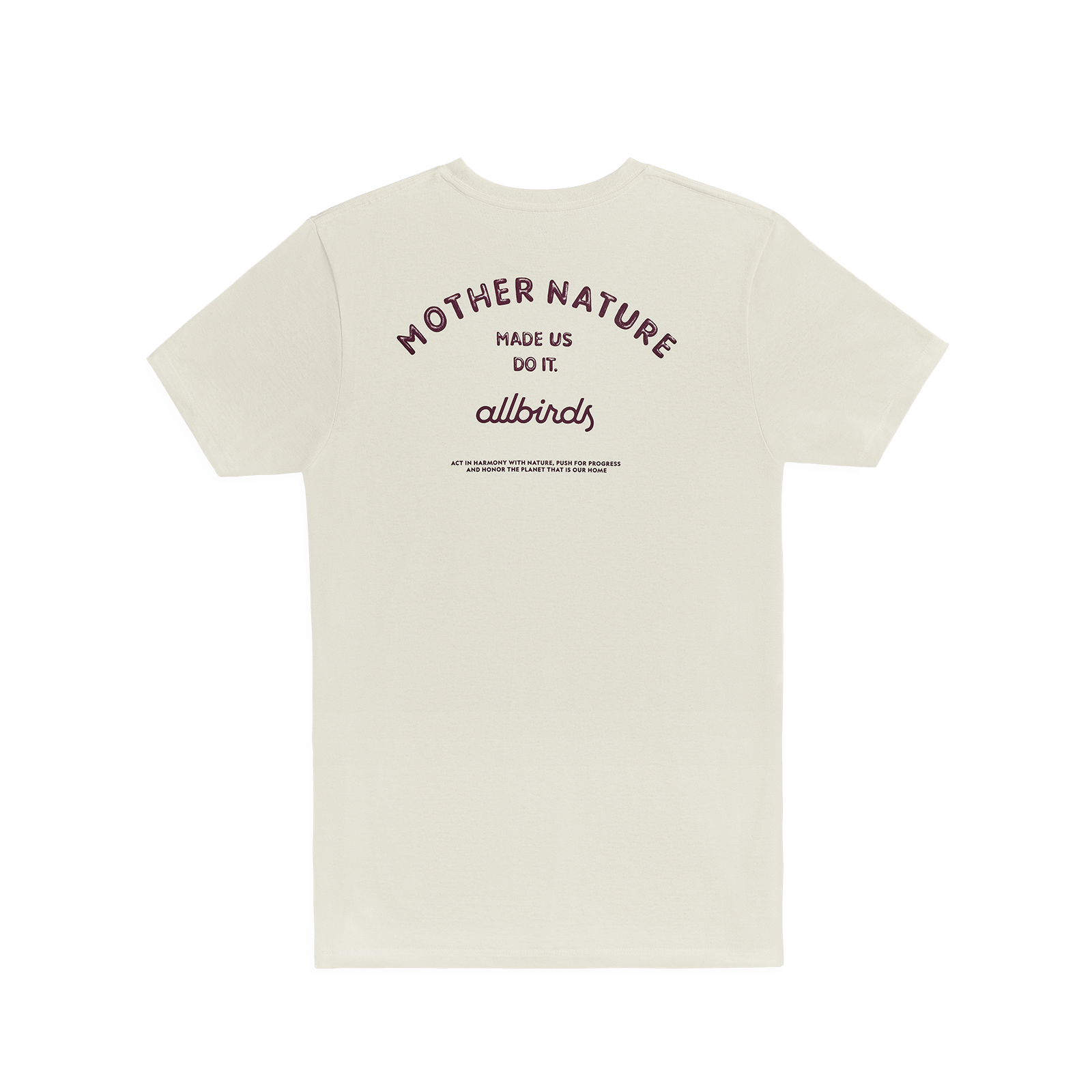 Men's Allgood Cotton Mother Nature Tee - Natural White