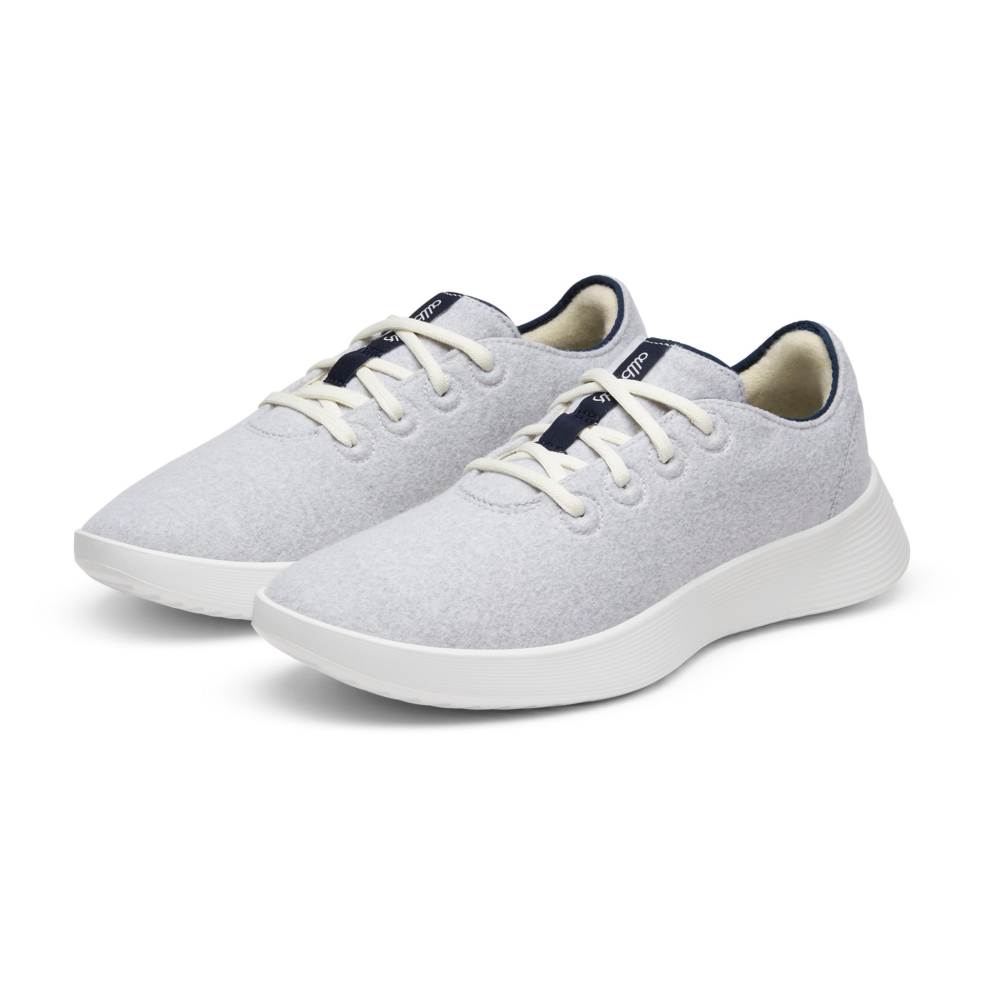 Women's Wool Runner Go - Light Grey / True Navy (Blizzard)