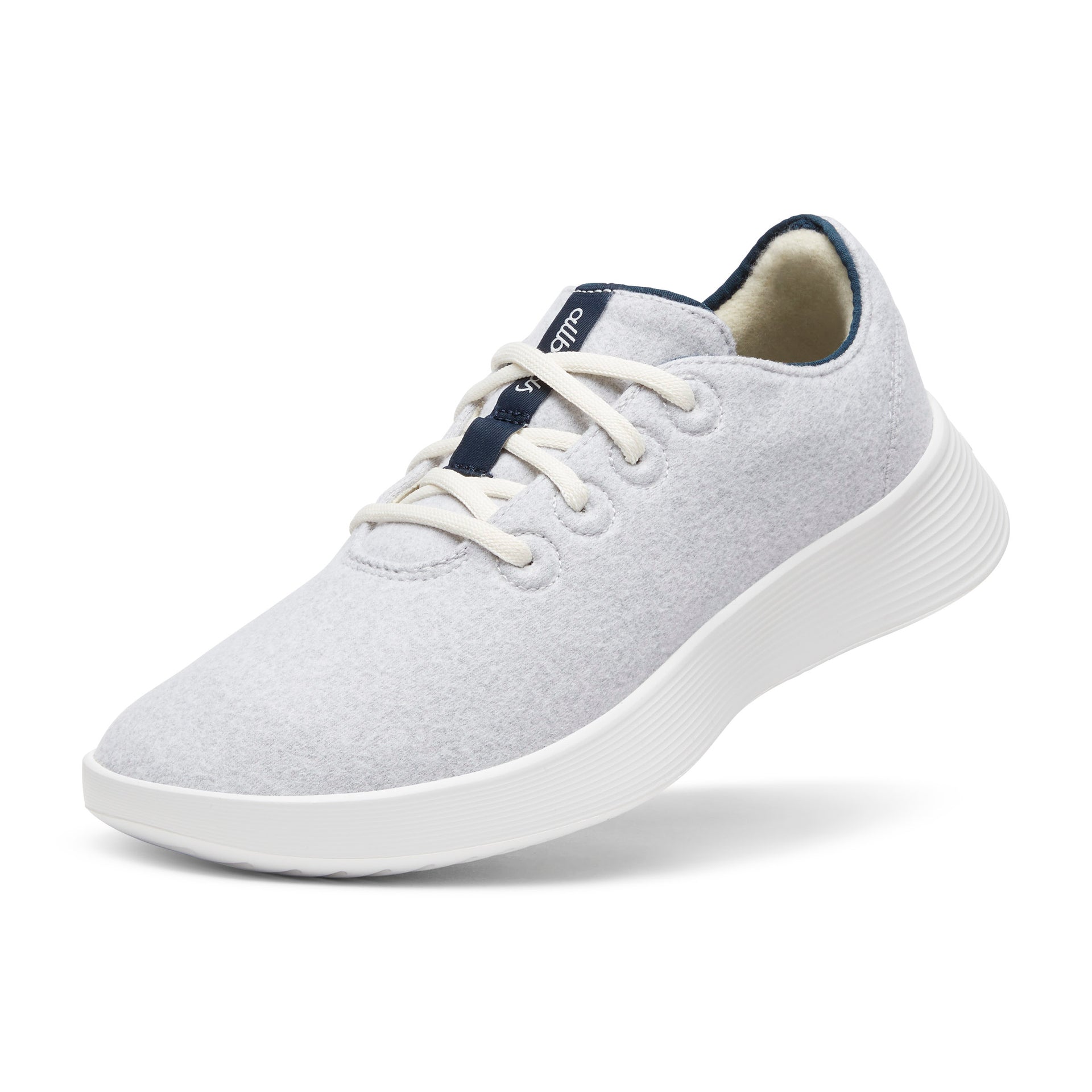 Women's Wool Runner Go - Light Grey / True Navy (Blizzard)