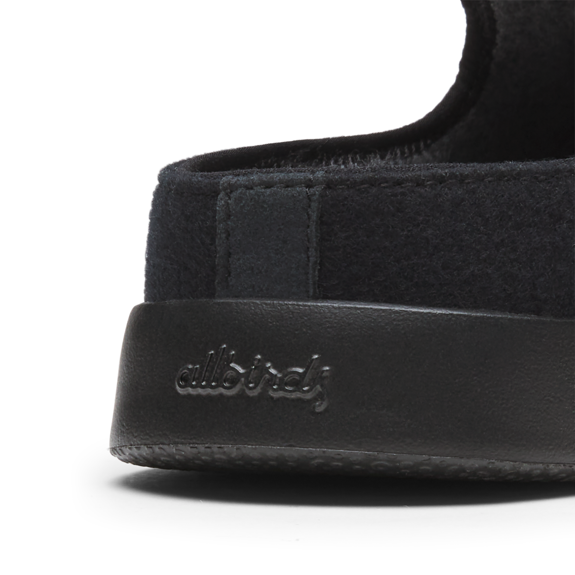 Wool Lounger Mule pour femme - Noir naturel (semelle noire naturelle)