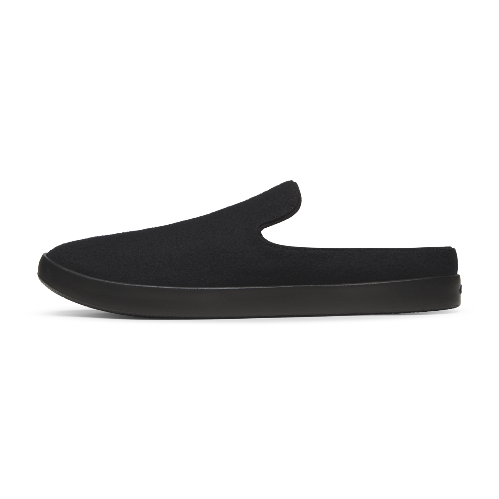 Wool Lounger Mule pour femme - Noir naturel (semelle noire naturelle)