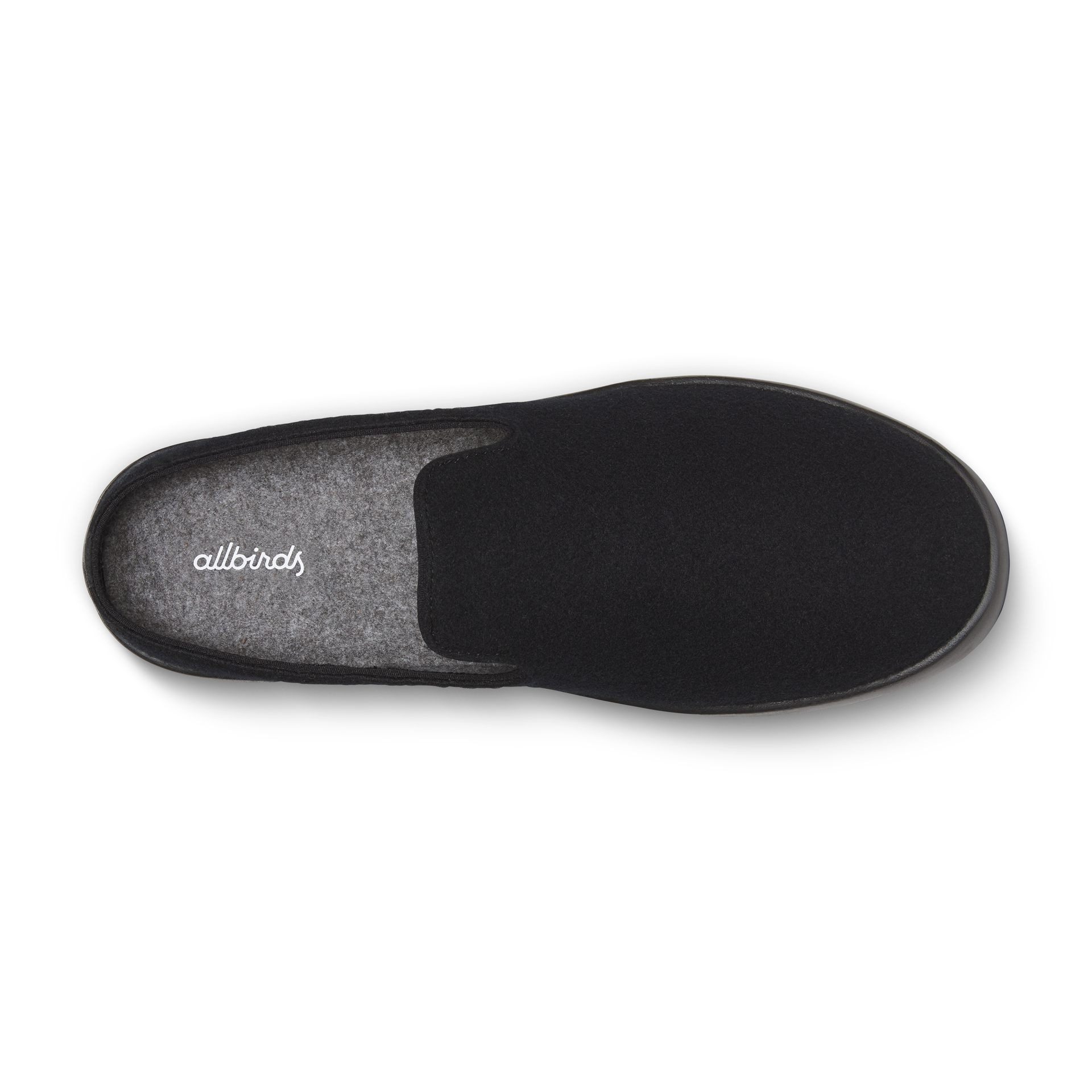 Wool Lounger Mule pour femme - Noir naturel (semelle noire naturelle)