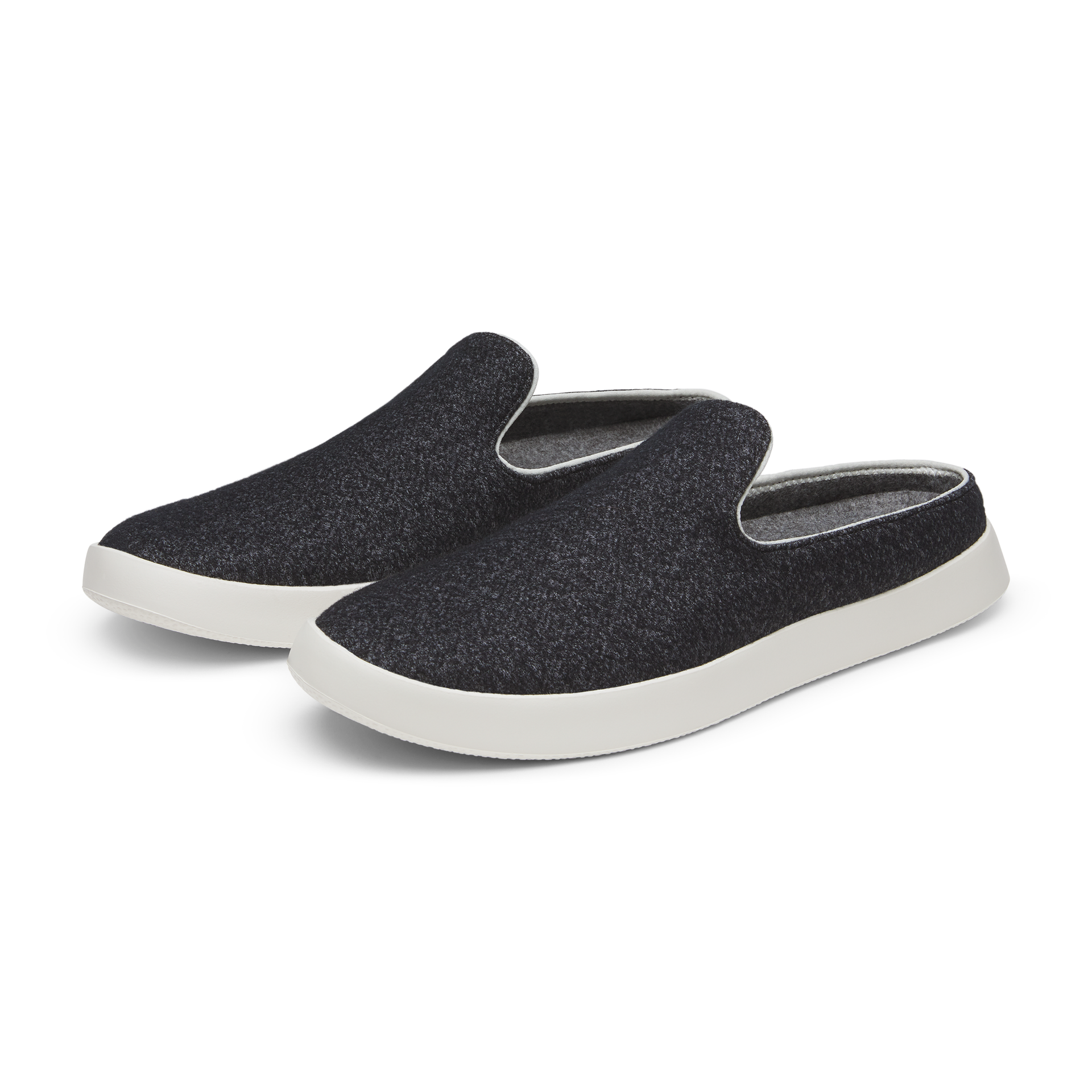 Men's Wool Lounger Mule - Dark Grey (Natural White Sole)