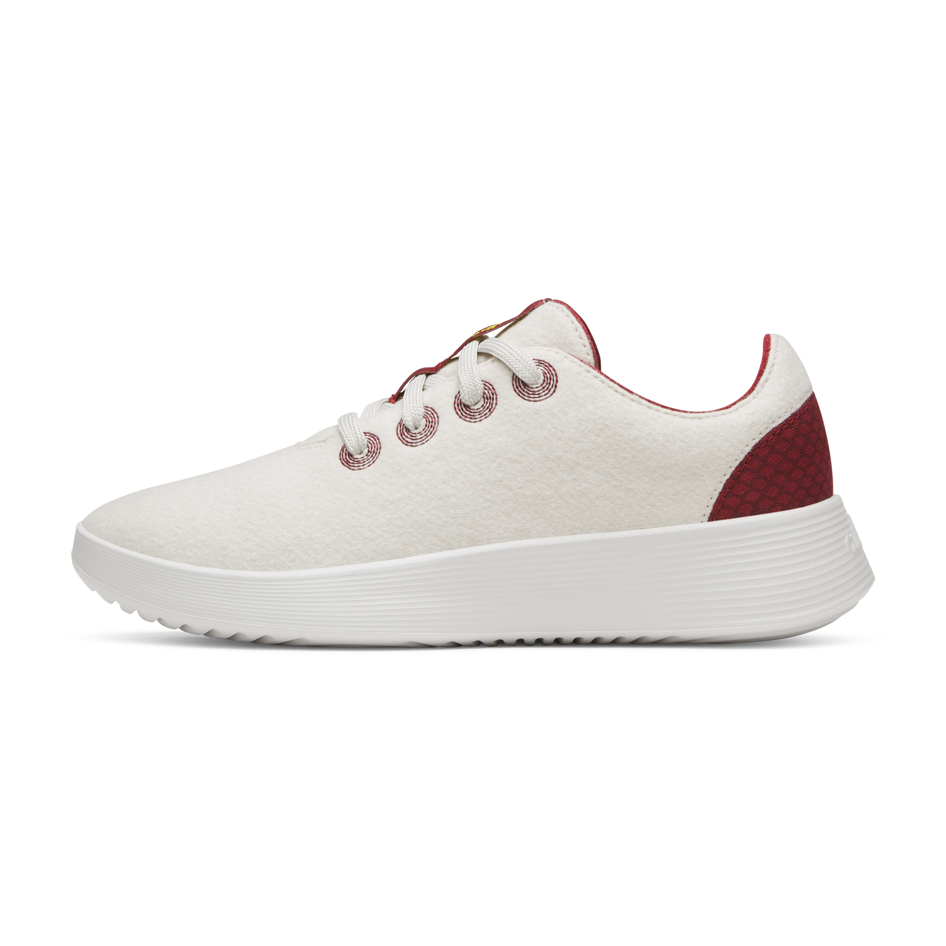 Men's Wool Runner Go - Weathered White/Thunder Red (Barely Grey Sole)