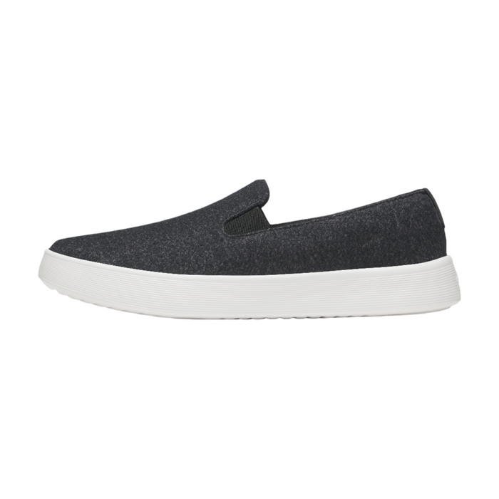 Men's Wool Cruiser Slip On - Natural Black (Blizzard Sole)