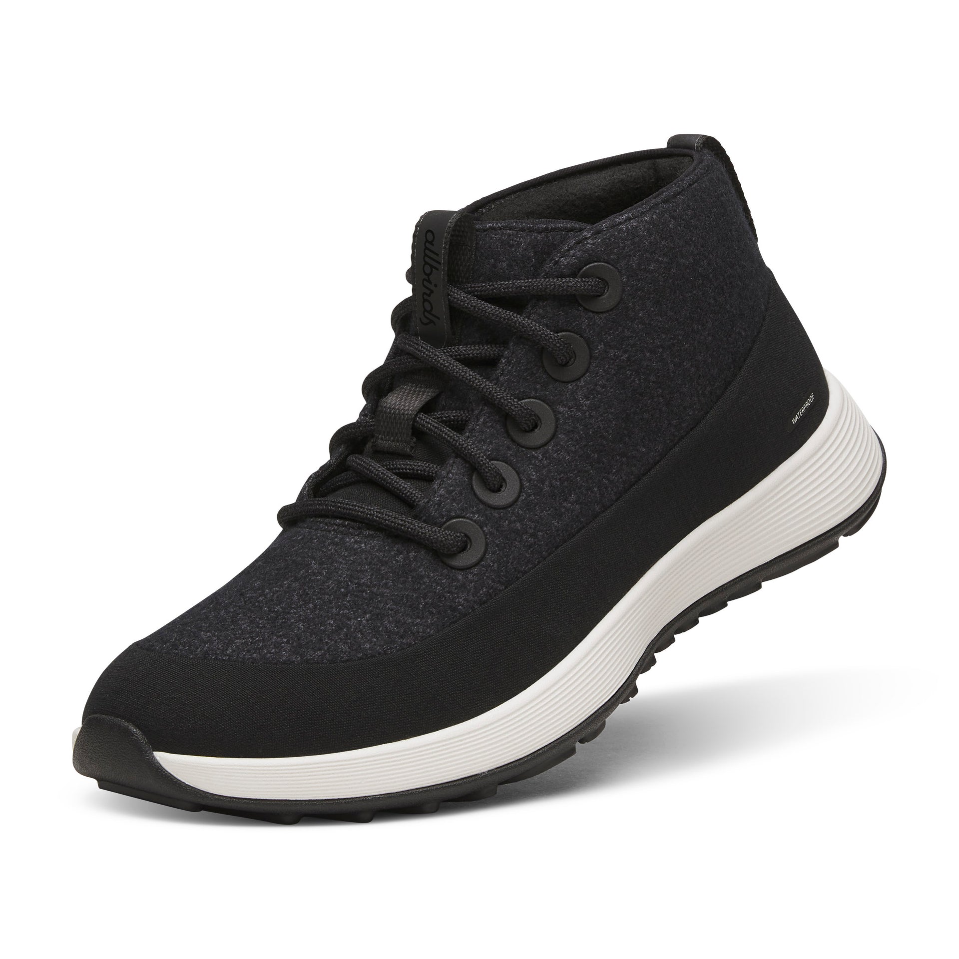 Women's Wool Runner NZ Mid Waterproof - Natural Black (Natural White Sole)