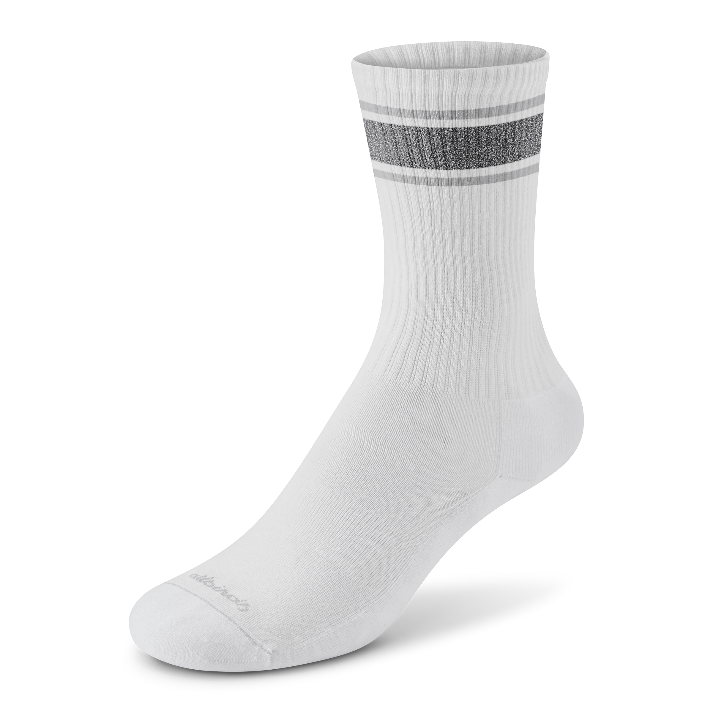 Anytime Crew Sock - Blizzard / Natural Grey Heather / Light Grey