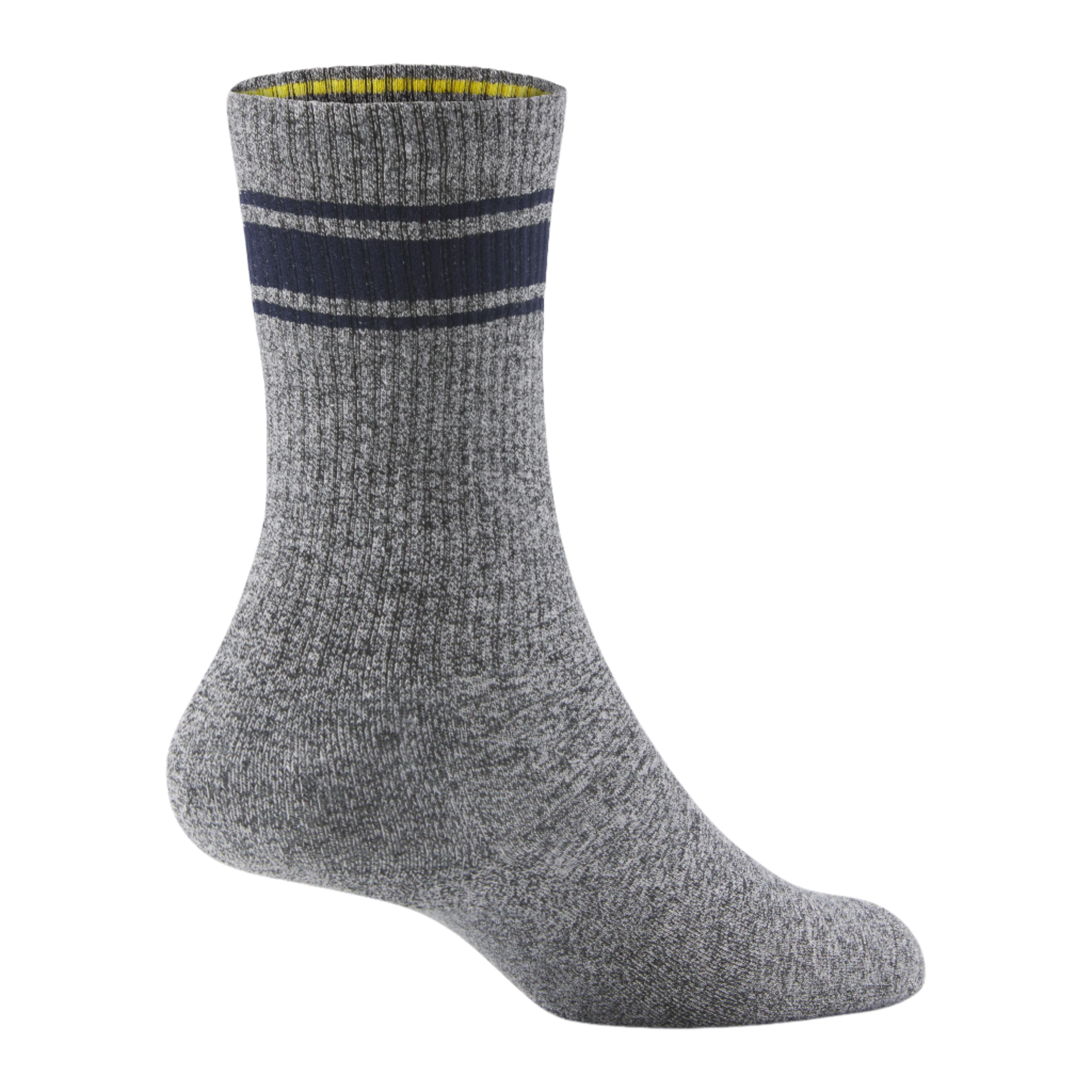 Anytime Crew Sock - Natural Grey Heather / Deep Navy