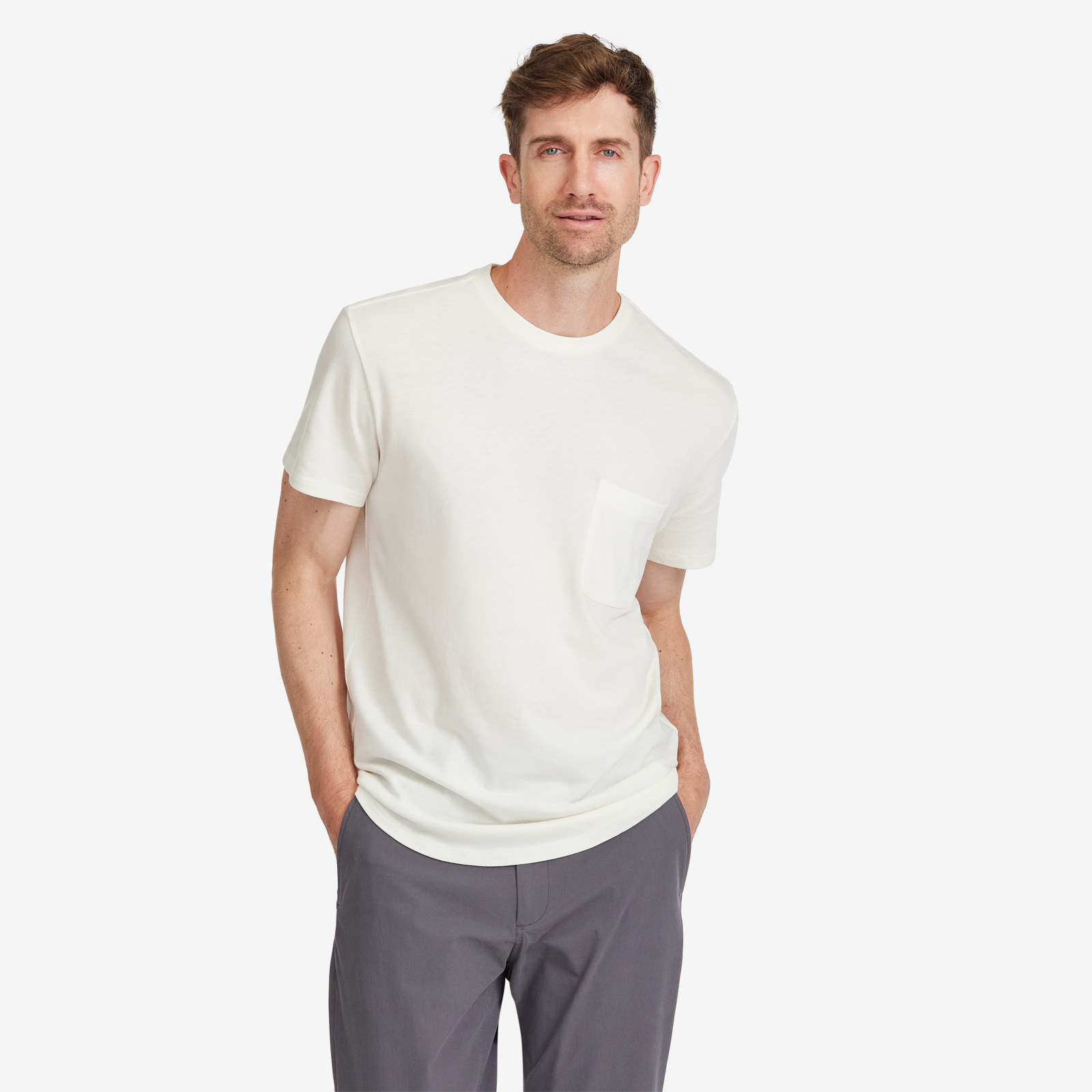 T-shirt Anytime pour hommes - Natural White