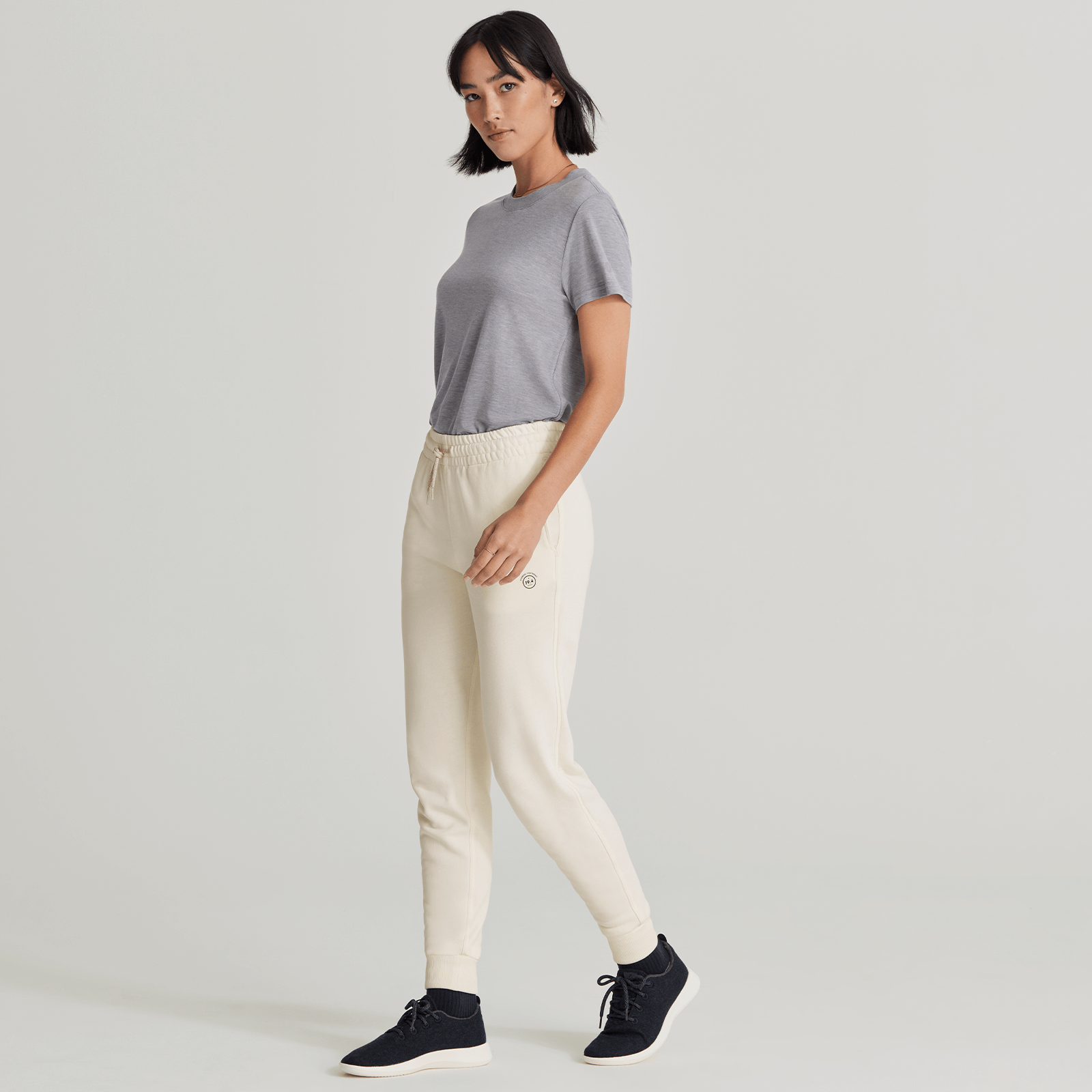 Pantalon de molleton R&R pour femmes - Natural White