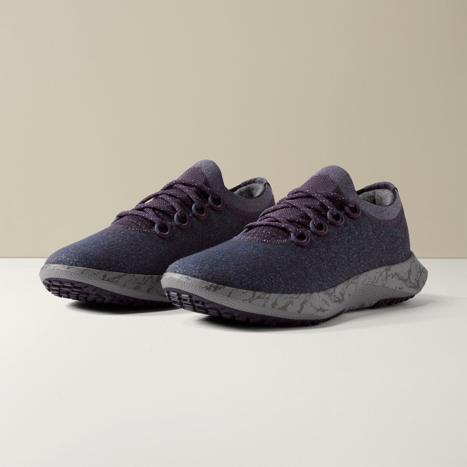 Wool Dasher Mizzles pour hommes - Thunder Purple / Stormy Teal (Medium Grey)