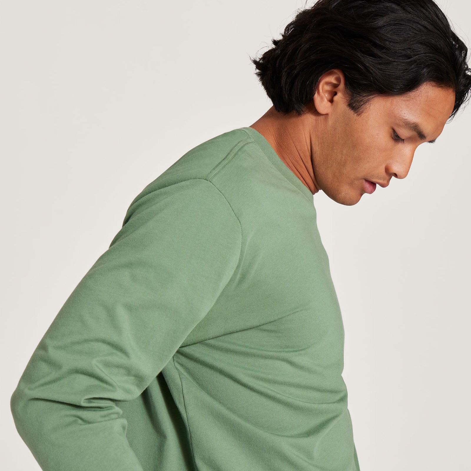 Men's Allgood Cotton Long Sleeve Tee - Hazy Cargo